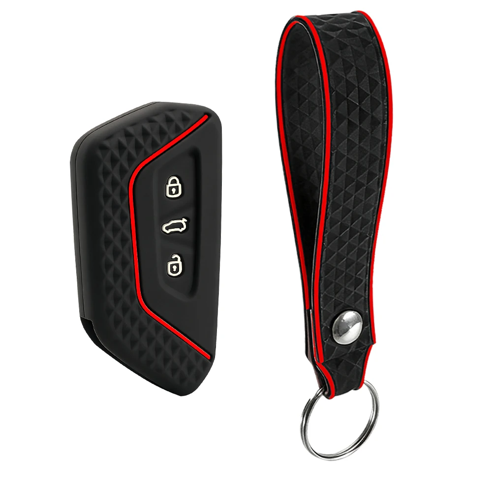 New Car Key Case Cover for VW Volkswagen/Golf 8 MK8 ID.3 ID.4 /Cupra/Skoda/Octavia A8/SEAT/Leon MK4 2020 2021/Formentor/Tarraco
