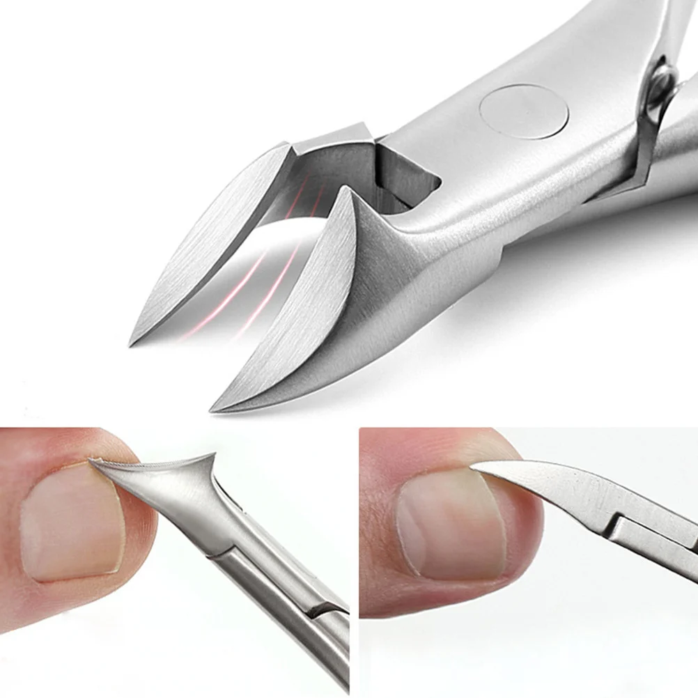 1 مجموعة 1 مجموعة الفولاذ المقاوم للصدأ مسمار كليبرز لأظافر القدم أظافر المهنية أداة تهذيب الشعر المضادة للانزلاق مقبض السلس اختيار الرأس