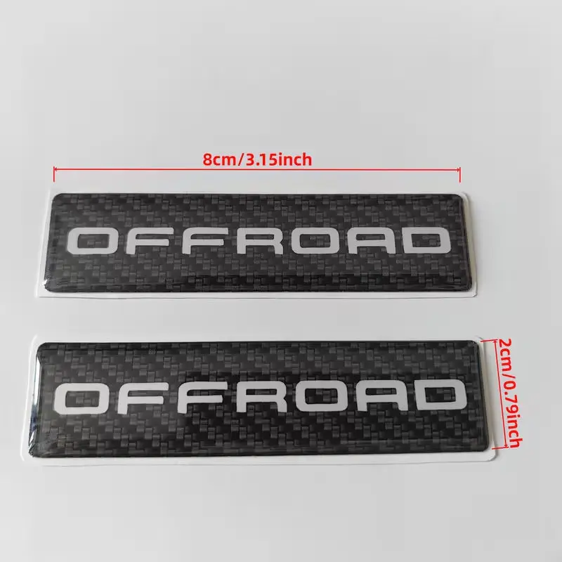2pcs OFF ROAD Logo Style Car Sticker Car Side Fender Sticker Trunk Rear Emblem Badge Sticker Decoration Resin Sticker Decals