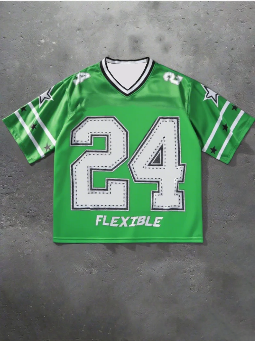 الرجال رقم 24 طباعة الخامس الرقبة تي شيرتات قصيرة الاكمام الصيف الجرافيك المحملة البيسبول الفانيلة حجم كبير المرأة تي شيرت رياضي #3