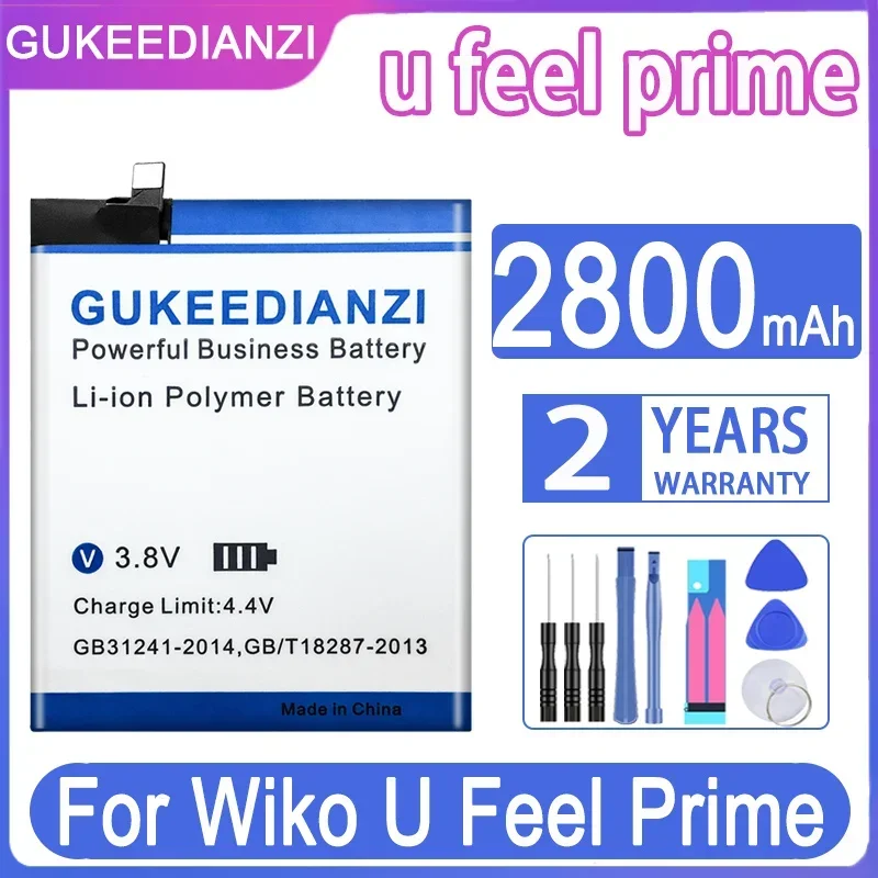 

GUKEEDIANZI Replacement Battery 2800mAh For Wiko U Feel Prime