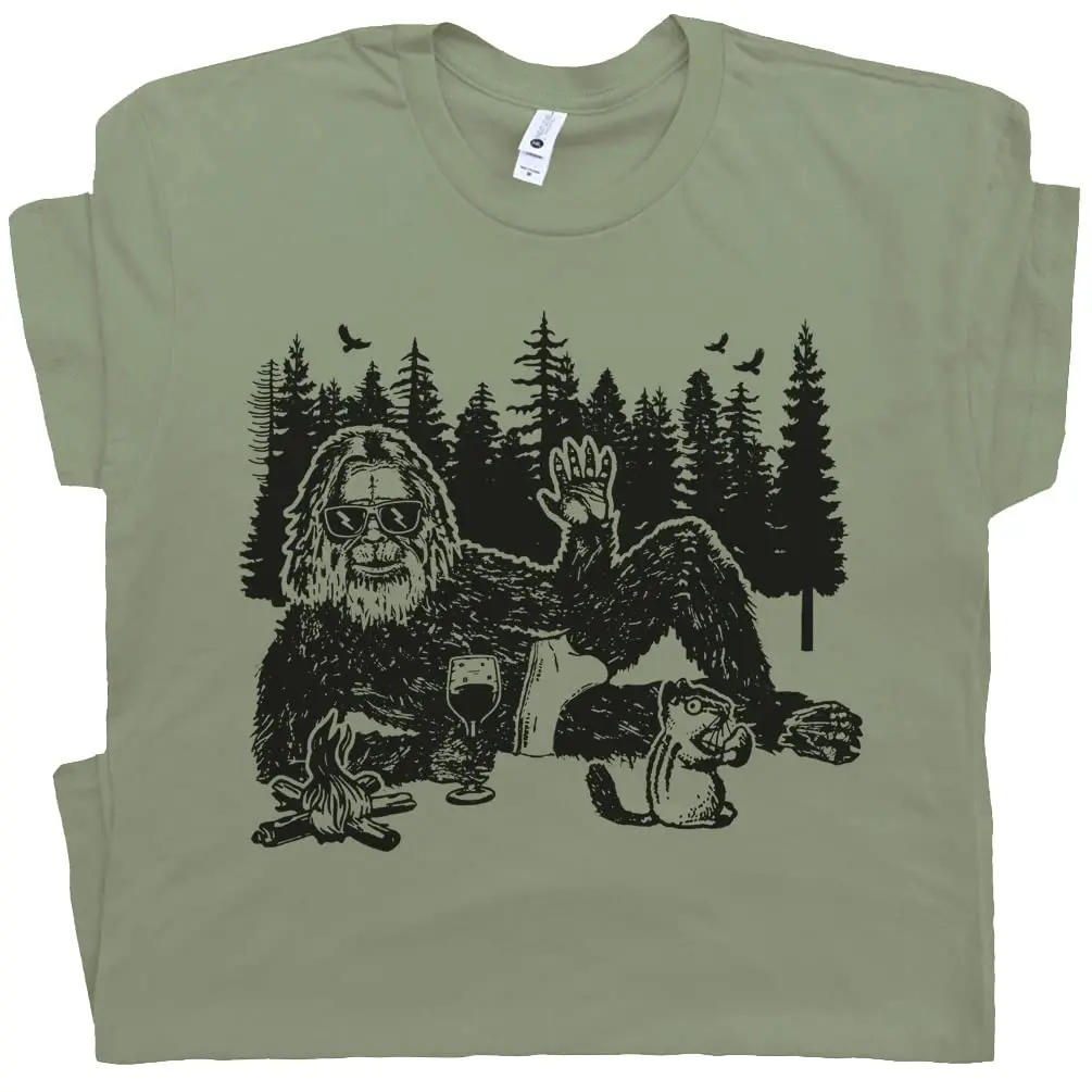 Sexy Bigfoot T Shirt Funny Sasquatch Shirts for Men Women Guys Weird Squatchy Cryptid Cool Big Foot Graphic Teevintage Luxury Hi