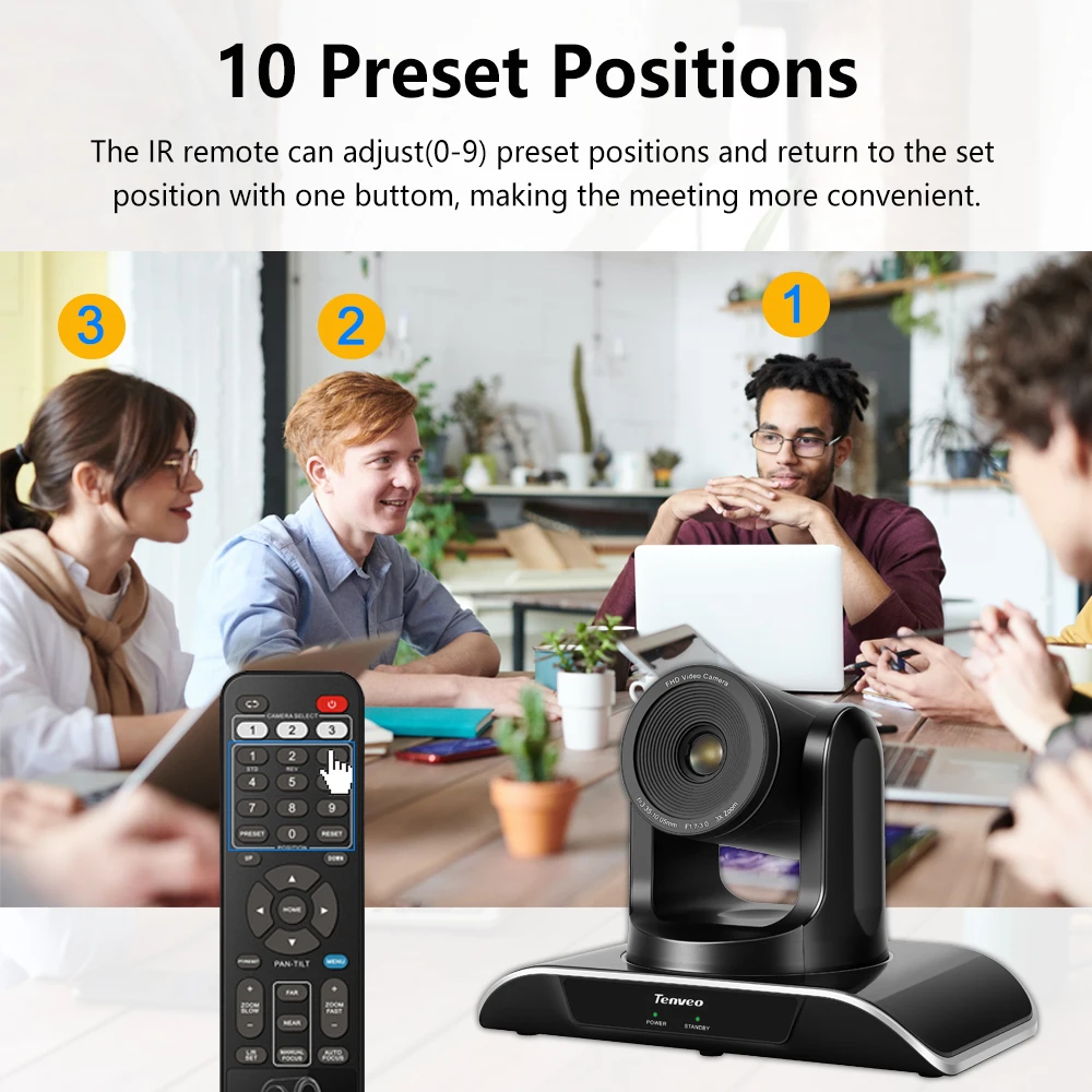 TEVO-VHD3U USB Auto Tracking Full Hd English 3x Video Conference Camera