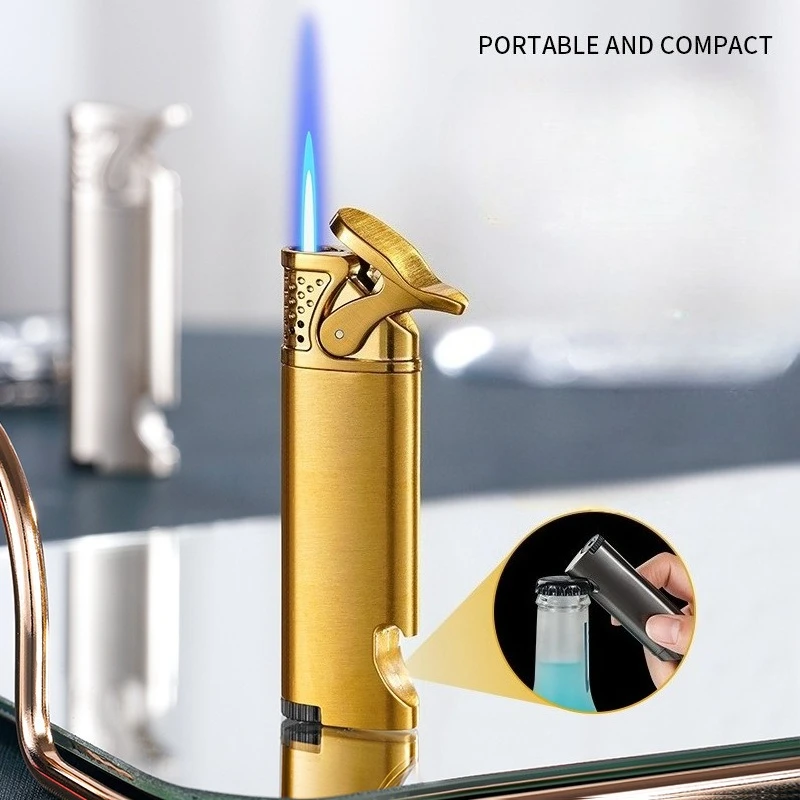 

Butane Gas Lighter Windproof Inflatable Smoking Accessories Wiht Transparent Gas Chamber Portable High Flame Cigarette Lighters