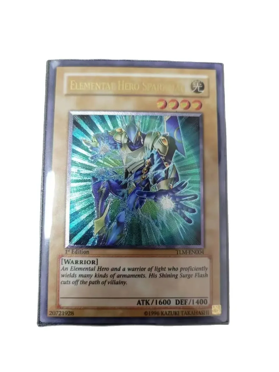 Yu Gi Oh Ultimate Rare  TLM-EN004/Elemental HERO Sparkman  Children's Gift Collection Card Toy (Not original）