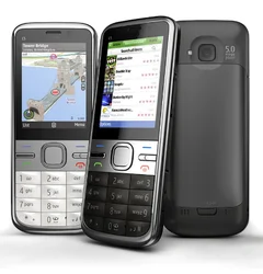 Original Celular Desbloqueado com Bluetooth, Câmera de 3MP, Alto-falante, Russo, Árabe, Hebraico, Teclado, Feito na Suécia, C5-00, Frete Grátis