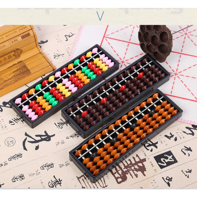 Montessori aritmética Soroban colorido grânulos brinquedo para crianças, matemática aprendizagem brinquedo, matemática educação, chinês ábaco