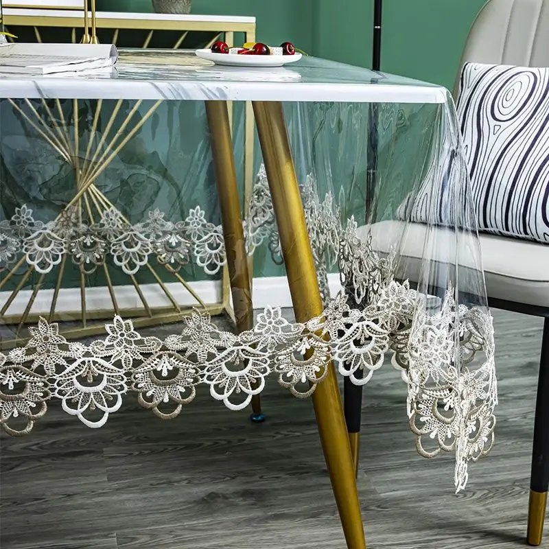 Ultra Thin Draping Soft Plastic Glass PVC Clear Tablecloth Mat Waterproof No Wash Table Cover Protective Film