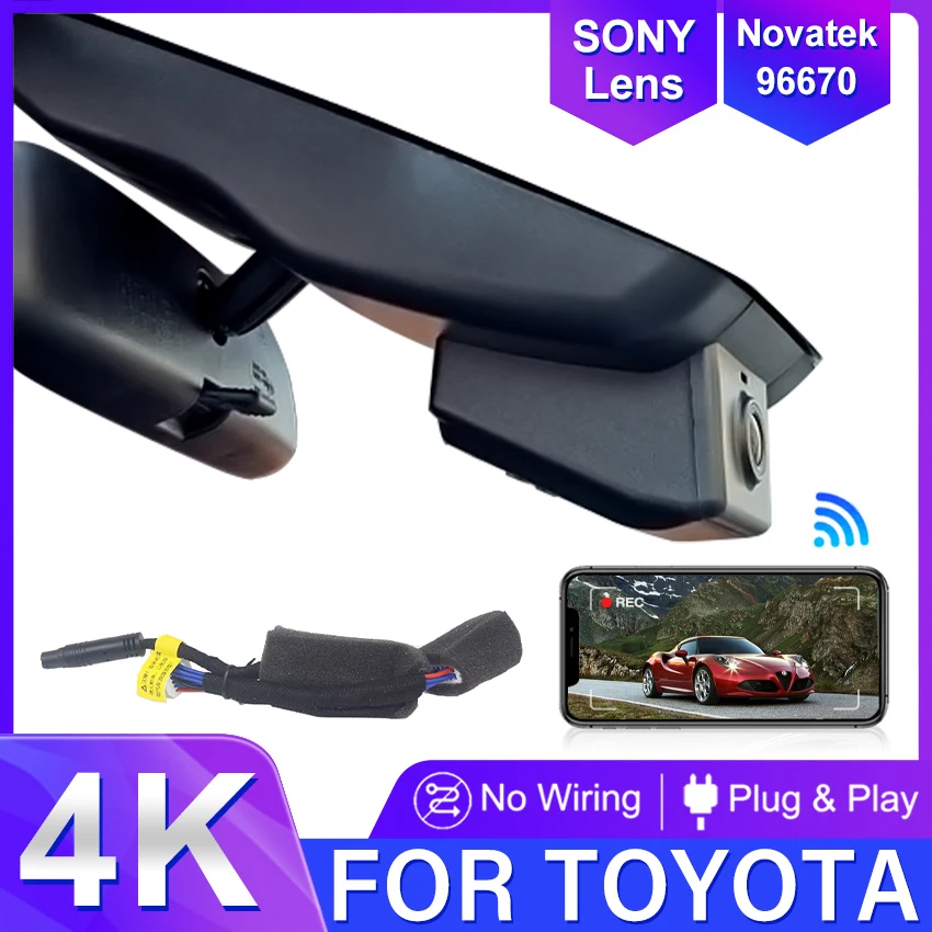 

Новый! Видеорегистратор 4K Plug and play для Toyota RAV4 C-HR CHR Highlander Camry Sienna BZ4X Corolla Cross, автомобильный видеорегистратор, аксессуары для камеры