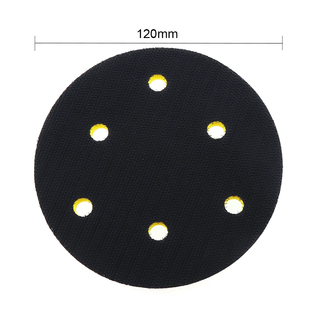 Professional 5 Inch 12000rpm Dual Action Random Orbital Sanding Pad Plate with 6 Holes for Pneumatic Sanders Disc Air Polishers