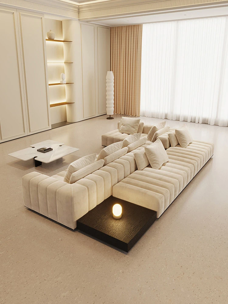 Double sided back-to-back sofa living room with two-way seating for large units