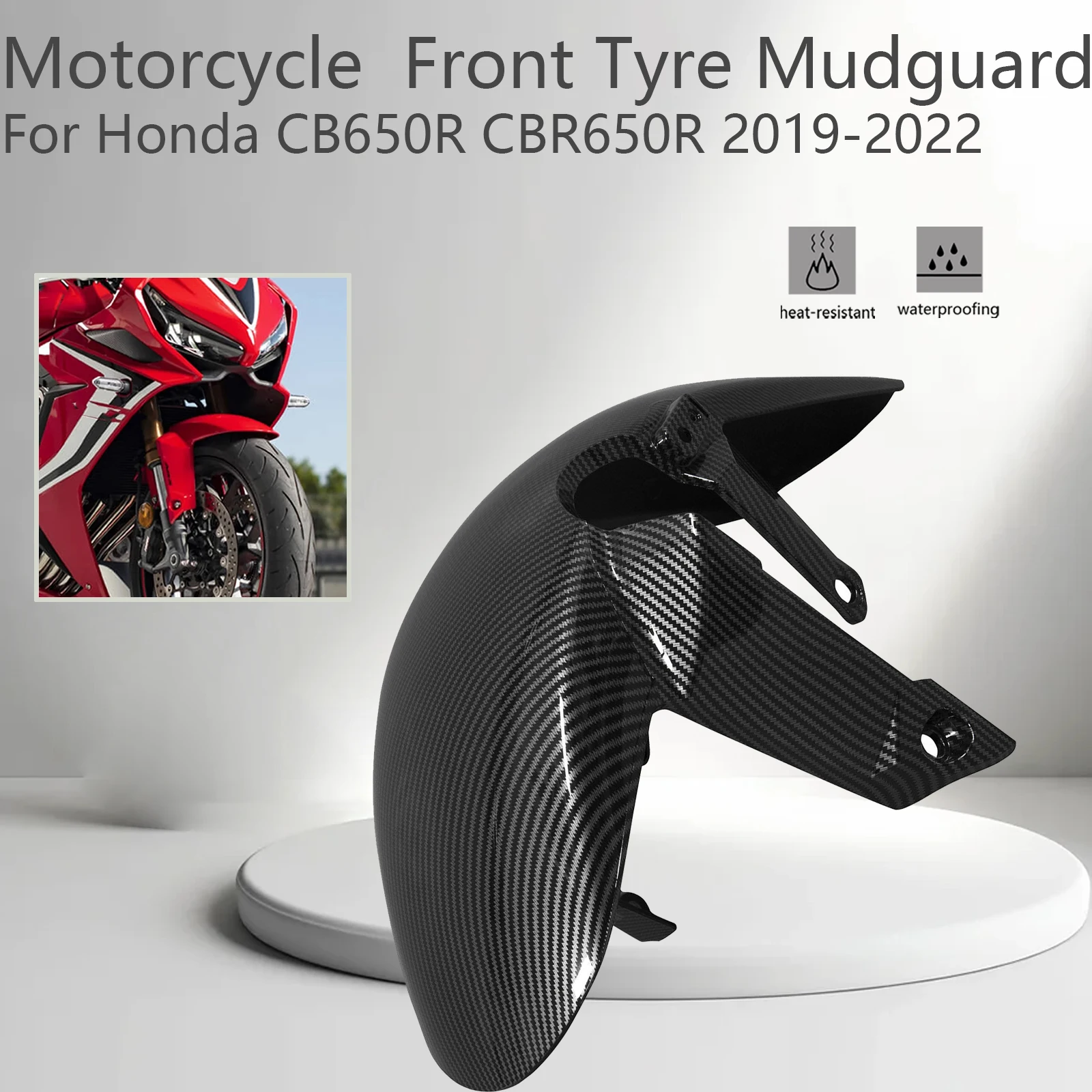 

Motorcycle Mudguard Front Fender Lengthen Mudflap Splash Guard Cover For Honda CB650R CBR650R CB650 R CBR 650R 2019-2022