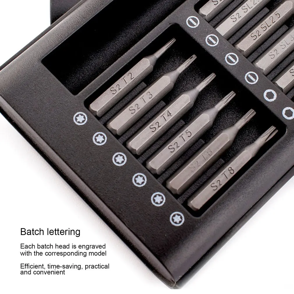 screwdriver Set Daily Use Screw Kit 25 Precision Magnetic Bits Alluminum Box Screw Driver smart home Kit Screw Driver Set