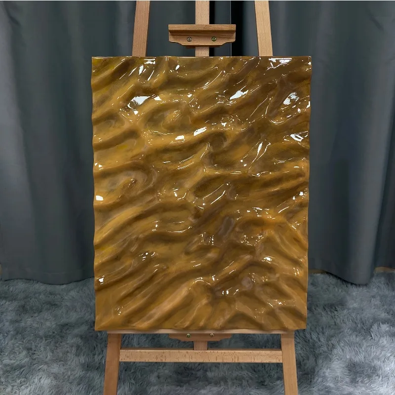 Wood carving resin wall artist residence decoration painting high-end custom wall decoration resin painting