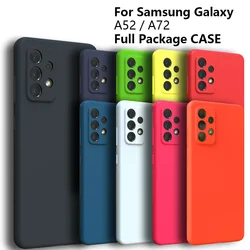 For Samsung Galaxy A52 A52S 5G Case A72 A32 Silky Silicone Cover Soft-Touch Back Protective No Finge Housing For A73 A53 A33 A1