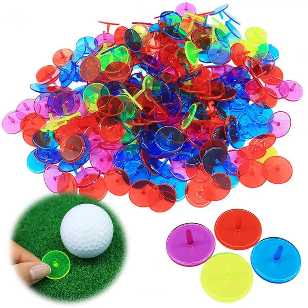 50/100/150Pcs 2.4cm Golf Ball Marker Colorful Transparent Plastic 24MM Golf Ball Position Marker Golf Accessories Golfer Gift