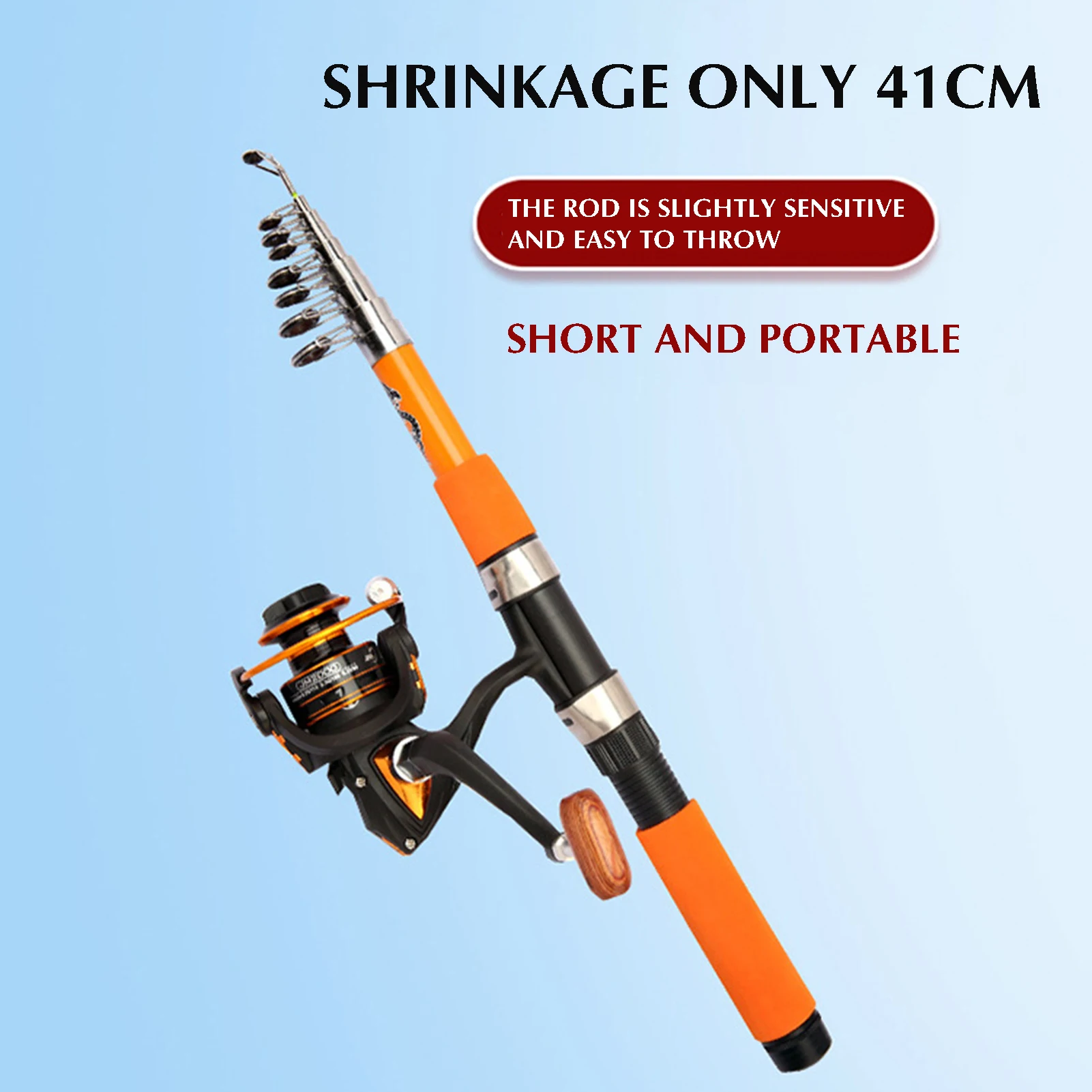 Portable Telescopic Fishing Rod Soft Mini Sea Casting Rod for Angler's Holiday Good Gift