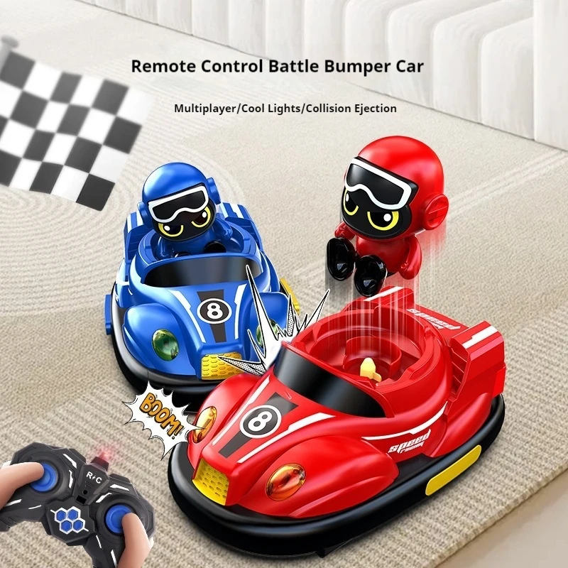 Kids Remote Control Dodgem Car Pair Versus Drifting Race Car Collision Ejection Run Karts Parent-Child Interactive Toy Birthday