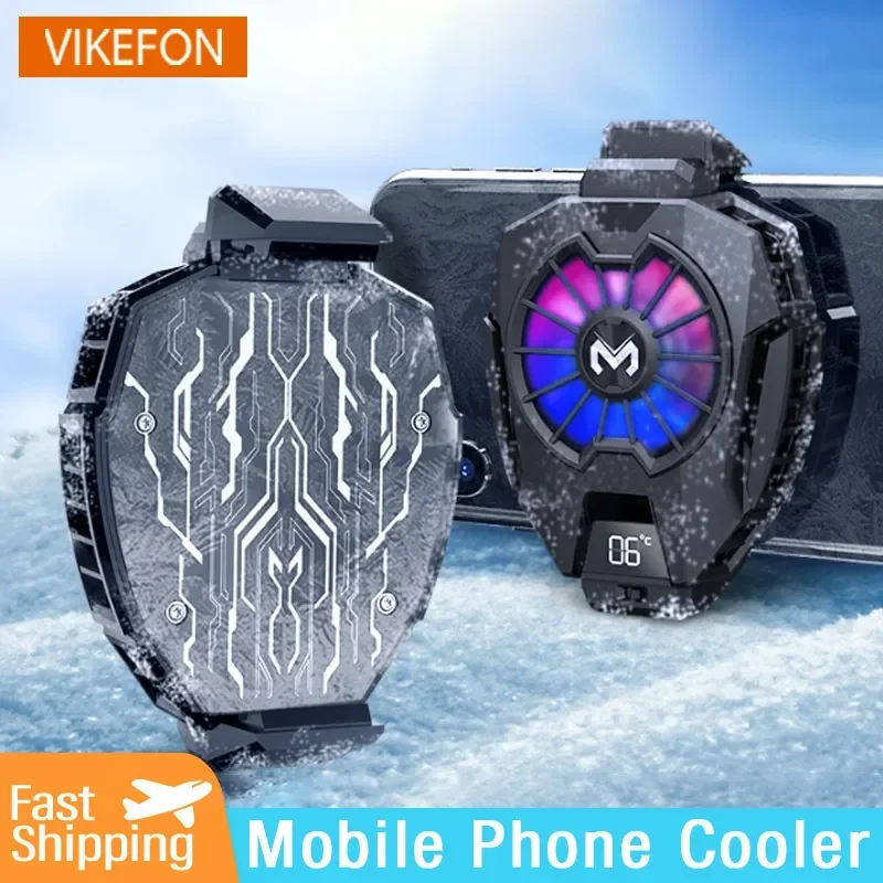 Mobile Phone Cooler DL05 Back Clamp Cooling Fan Radiator For iPhone Gaming Cooler System Smartphones Tablets Cool Heat Sink