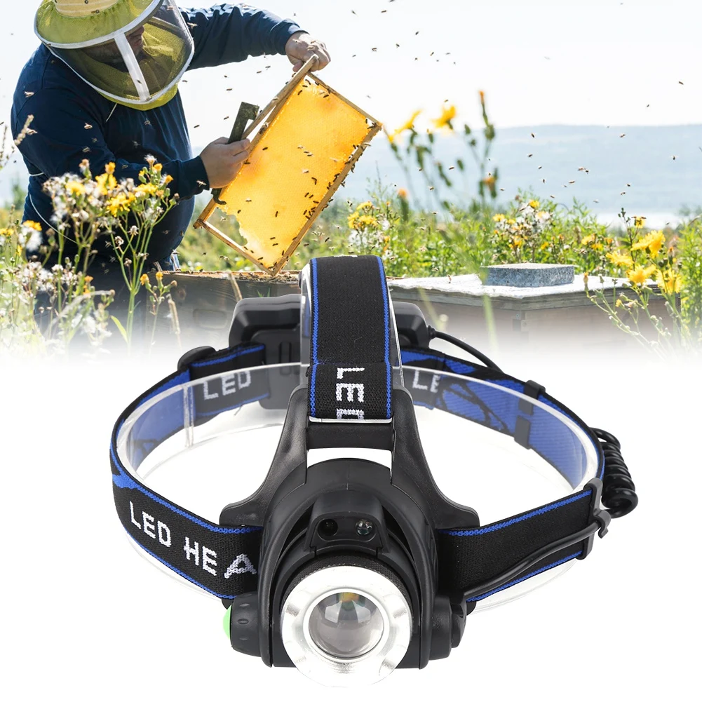 Head Torches Headlamp LED Headlamp LED Headlamp USB Rechargeable Head Light Flashlight for Outdoor Camping Beekeeping Supplies