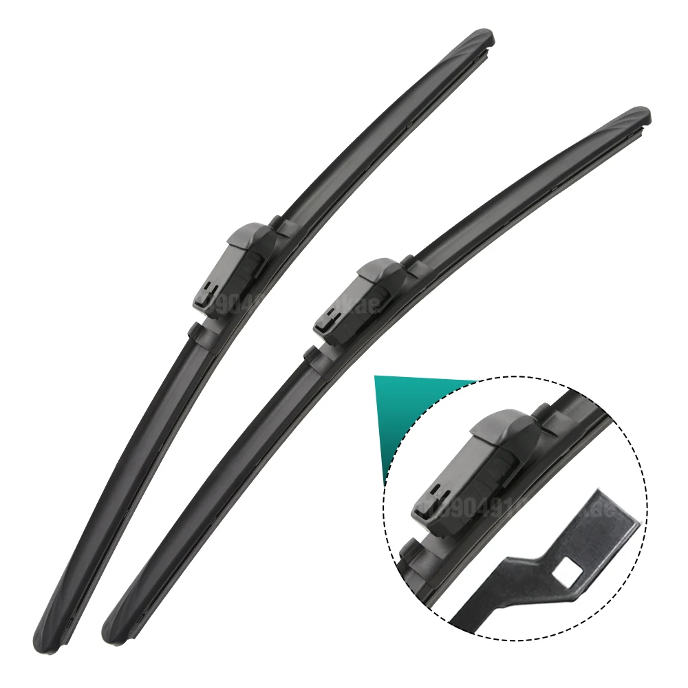 Silicone & rubber  Front Wiper Blades Set For DS 3 Crossback D34 2019 - 2024 Windshield Windscreen Window Brush 24''+16''