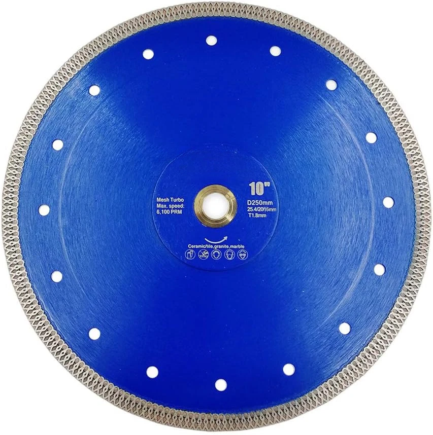 10 Inch Diamond Saw Blade Cutting Disc for Porcelain Tile Ceramic Granite Marble Brick