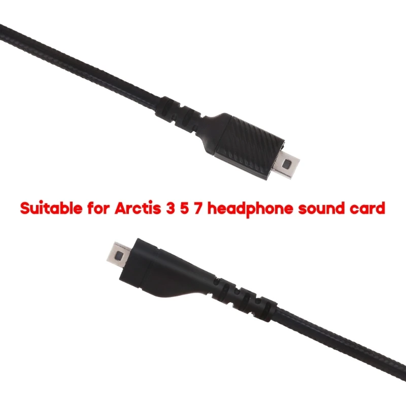 Replacement Headphone USB Cable Sound Card Audio Cable Extension Music Cord for Arctis 3 5 7 Gaming Headphone Headset