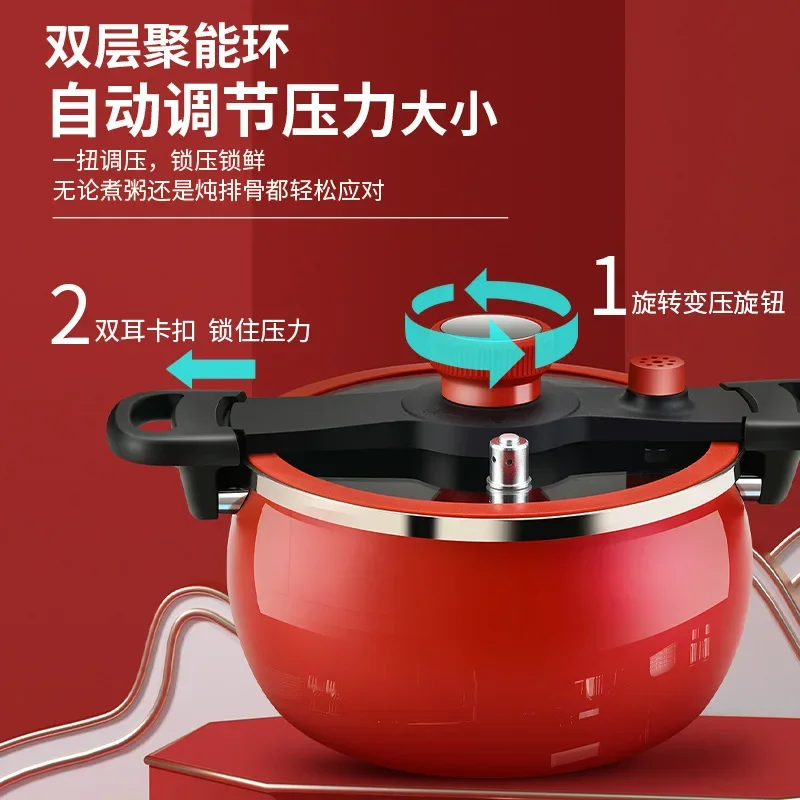 7L Explosion-proof Variable Pressure Soup Pot, Household Multifunctional Non Stick Stewing Pressure Pot, Universal Stove