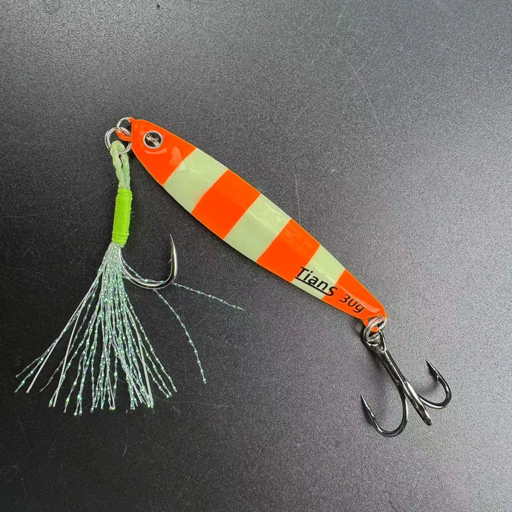 5 stücke Nachtlicht Metall Jig Tiefsee Angeln Lure10/15/20/25/30/35/40g Casting Jigging Köder Forelle Thunfisch Fisch Künstliche Köder – Detail 2
