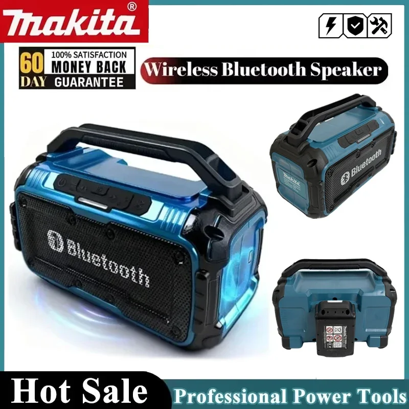 

Makita Cordless Bluetooth Speaker Portable Surround Speakers Dual Channel Subwoofer Loudspeaker 18V Battery(No Battery)