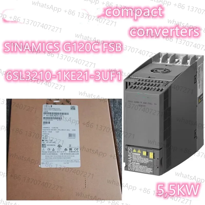 Novo 6SL3210-1KE21-3UF1 SINAMICS G120C FSB POTÊNCIA Nominal 5,5KW