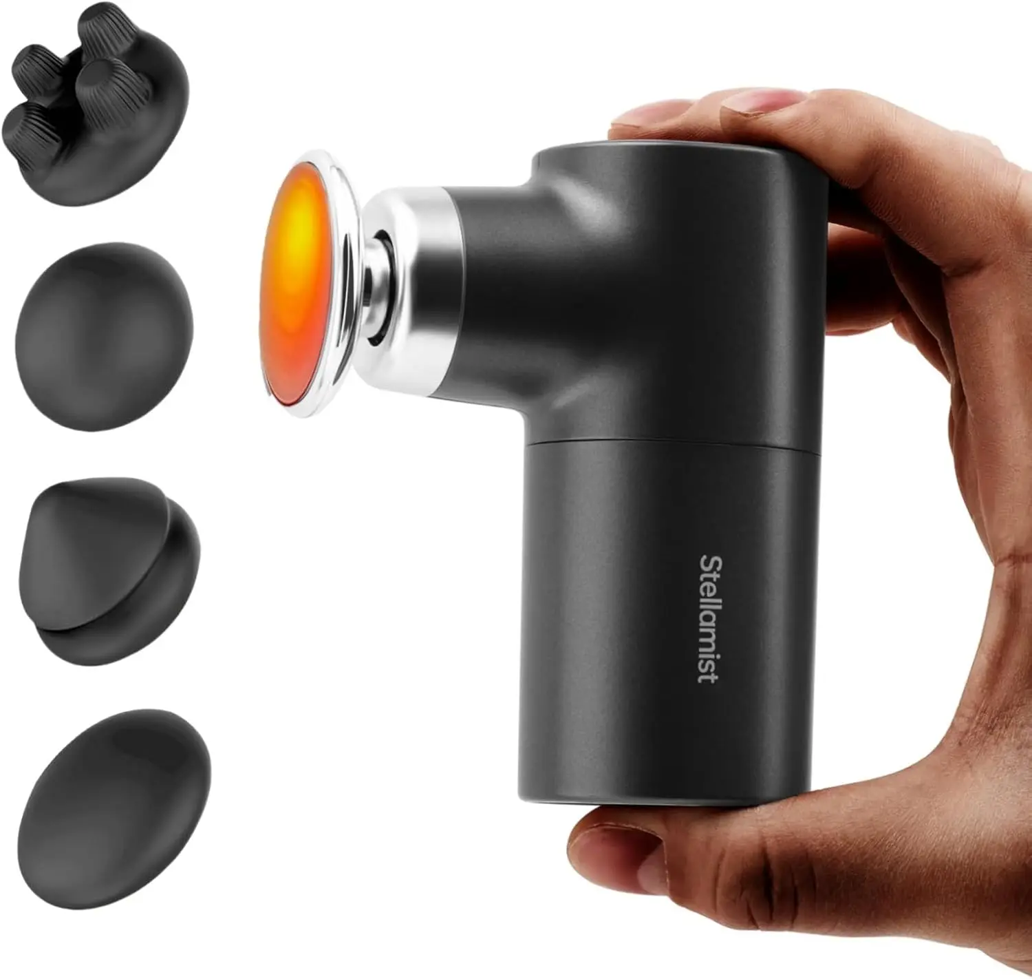 

Portable Deep Tissue Massage Gun with Heating, 4 Heads for Muscle Relief at Home, Office, Gym