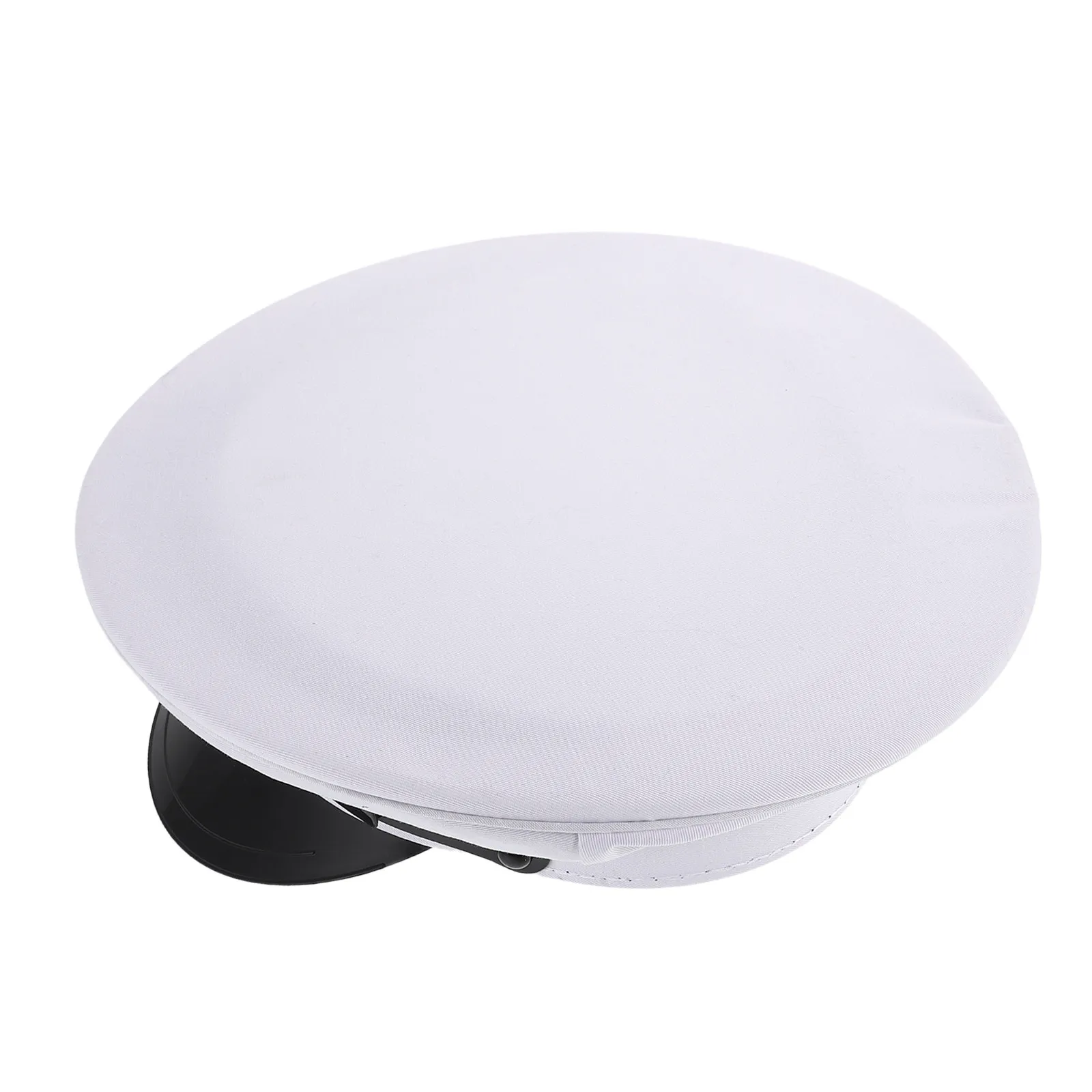

White Flat Top Military Hat Wide Brim Classic Vintage Style Stage Performance Flat Cap Men Fancy Hat Women Vintage Hats for Men
