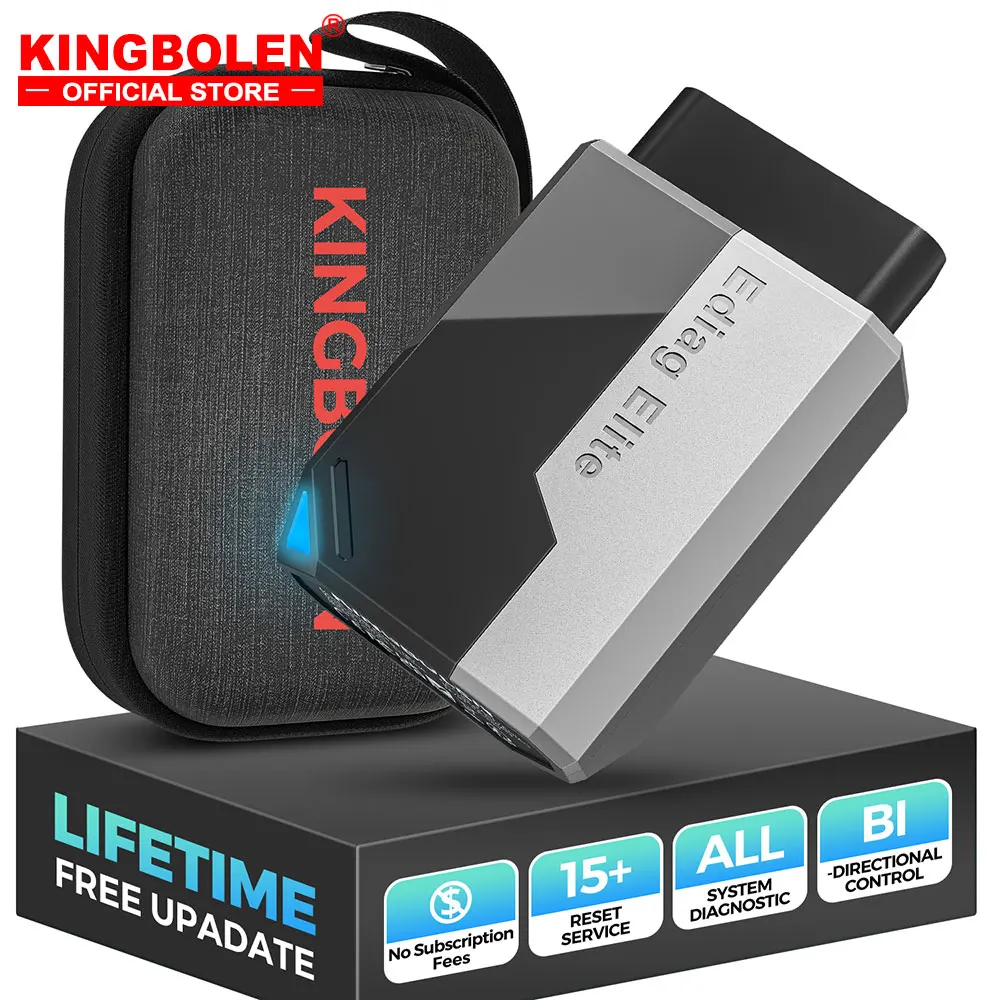 [ Lifetime Free Update ] KINGBOLEN Ediag Elite Full System Car Diagnostic Tools 15 Reset Active Test OBD Scanner for ios android