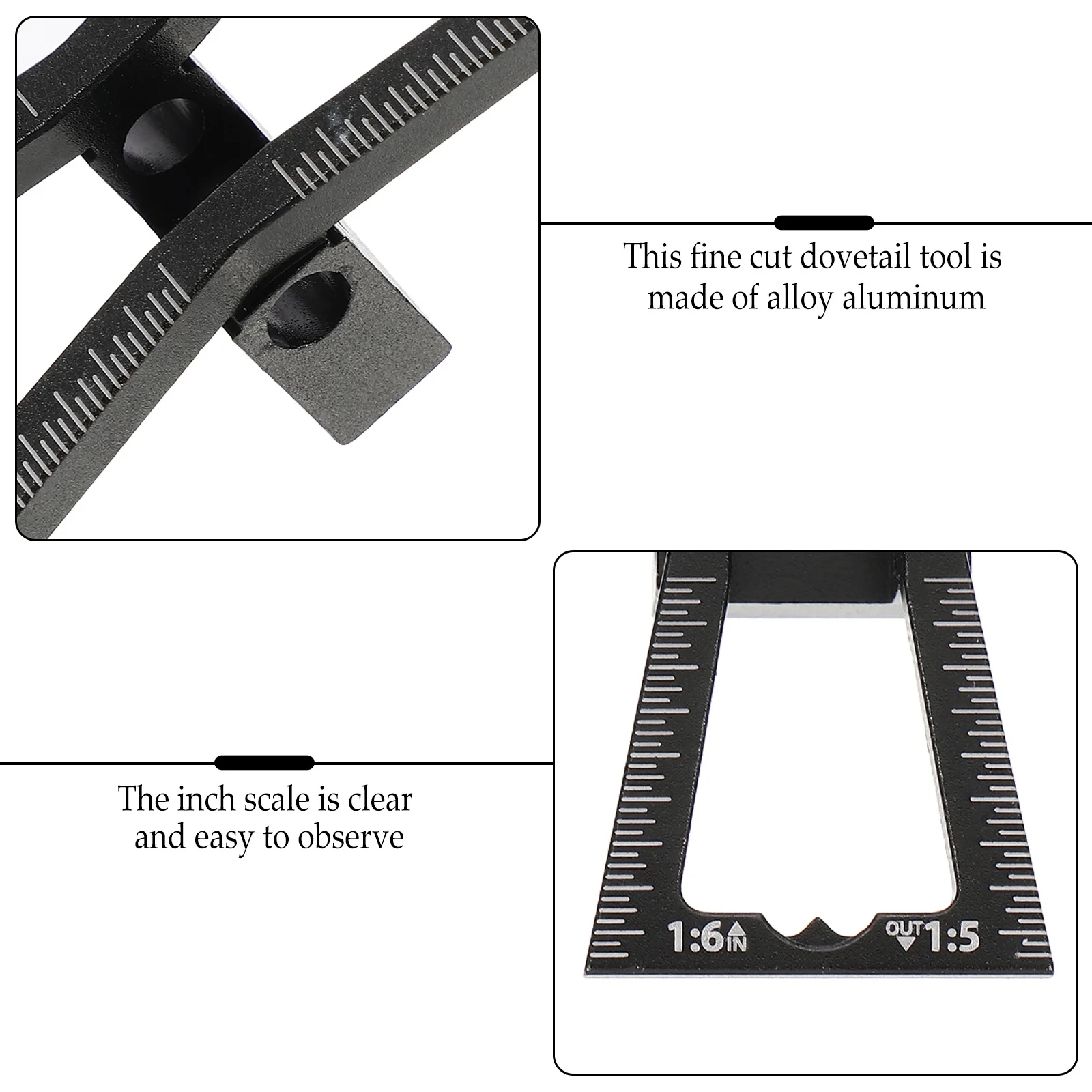 

1Pcs Dovetail Marker Aluminum Alloy Precise Woodworking Hand Tool Carpentry Measuring Guide for Accurate Wood Cutting
