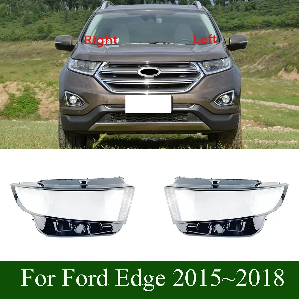 

For Ford Edge 2015~2018 Headlight Cover Transparent Headlamp Shell Plexiglass Replace Original Lampshade