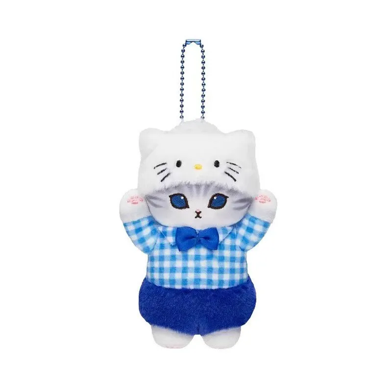 Mofusand Cos Serie Plüsch-Schlüsselanhänger Niedliche Katzen-Plüschfigur Taschenanhänger Weiche Stoff-Accessoires als Geburtstagsgeschenk