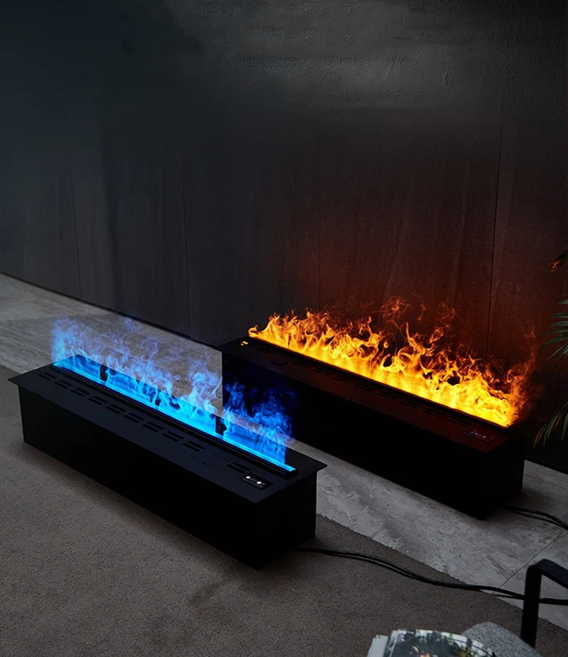 3D  Fireplace Intelligent Simulation Flame Decorative Fireplace Humidifier Smart Embedded Stove Living Room Steam Fireplace