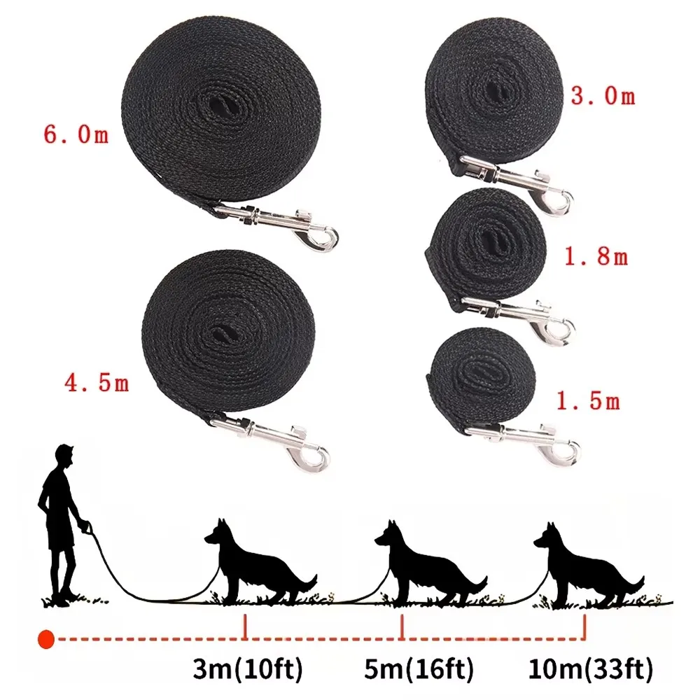 Nylon Extra Long Pet Leash Durable Dog Lead For Dog Recall Training Extended Length Anti Tangle Heavy Duty Pet Leash Outdoor