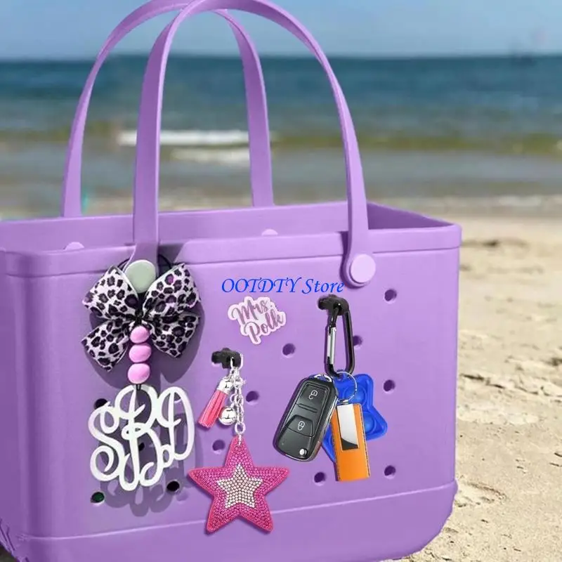 367A 4Piece Collection Of Sturdy Metal Hooks And Clips Unique Bag Adornment For Hole Bags Enhancing Storage And