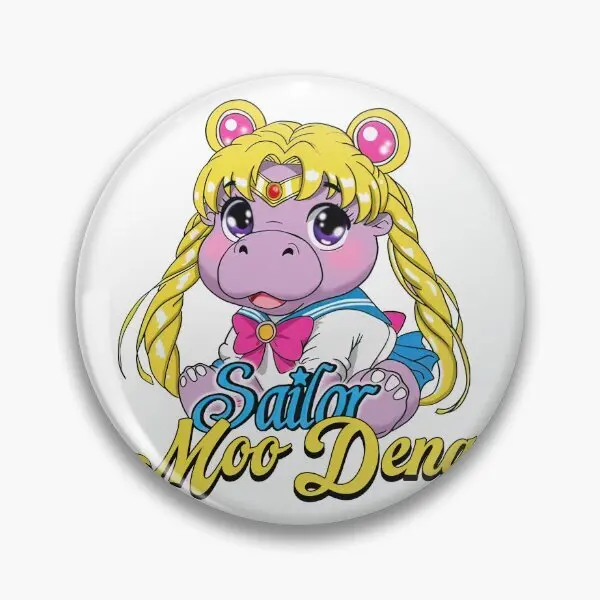 Moo Deng pin Round Cultural Commemorative Custom pin Round Colorful Graphic Team anime