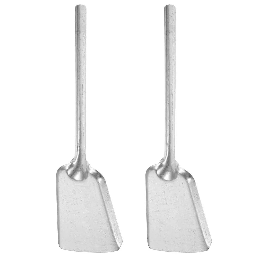 

2Pcs Thick Coal Shovel for Fireplace Ash Cleaning Heavy Duty Metal Bbq Charcoal Scoop Compact Lightweight Garden Beach Tool