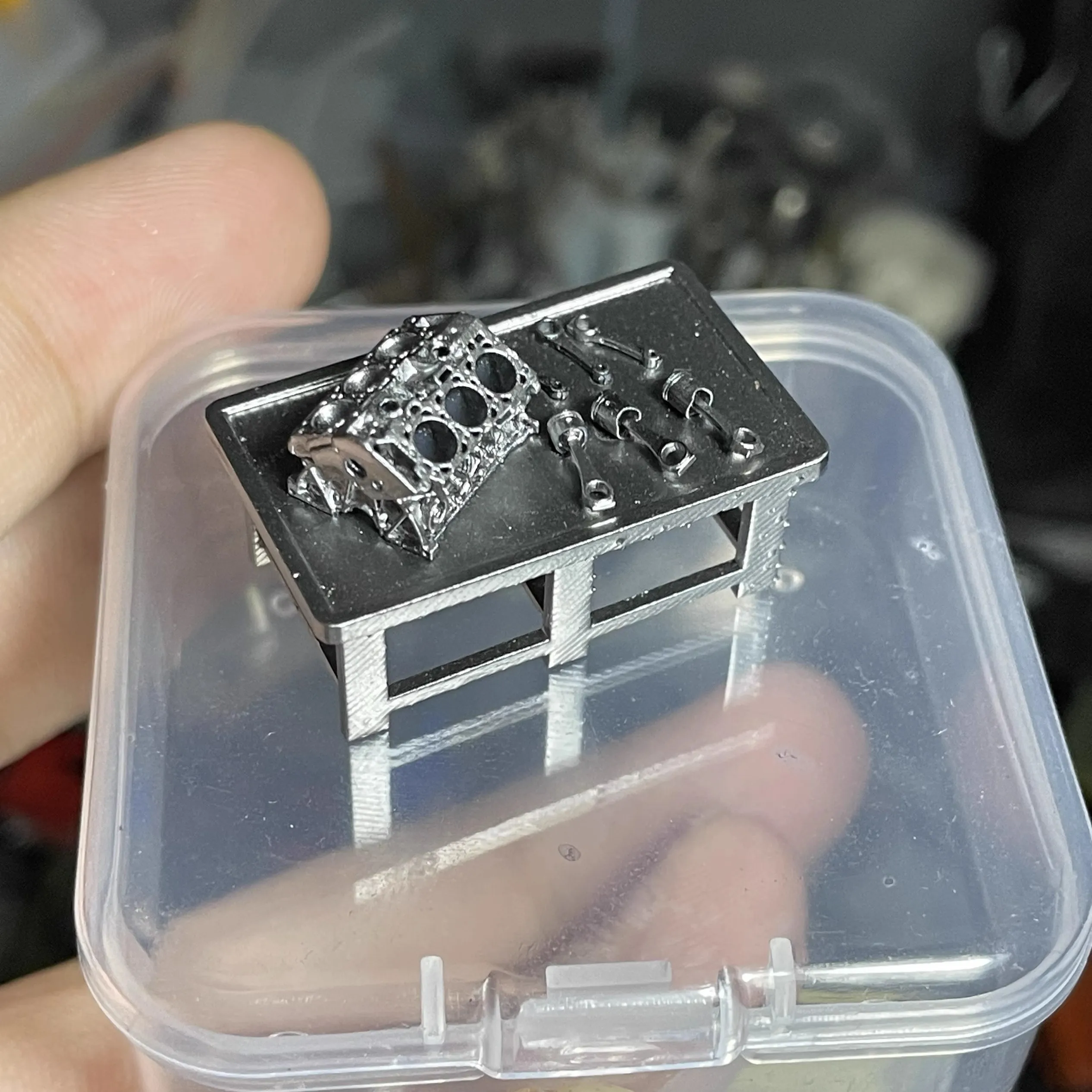 

1:64 авто ремонт скамейки модель стола цилиндр поршень миниатюрный гаражный магазин сцена диорама украшения