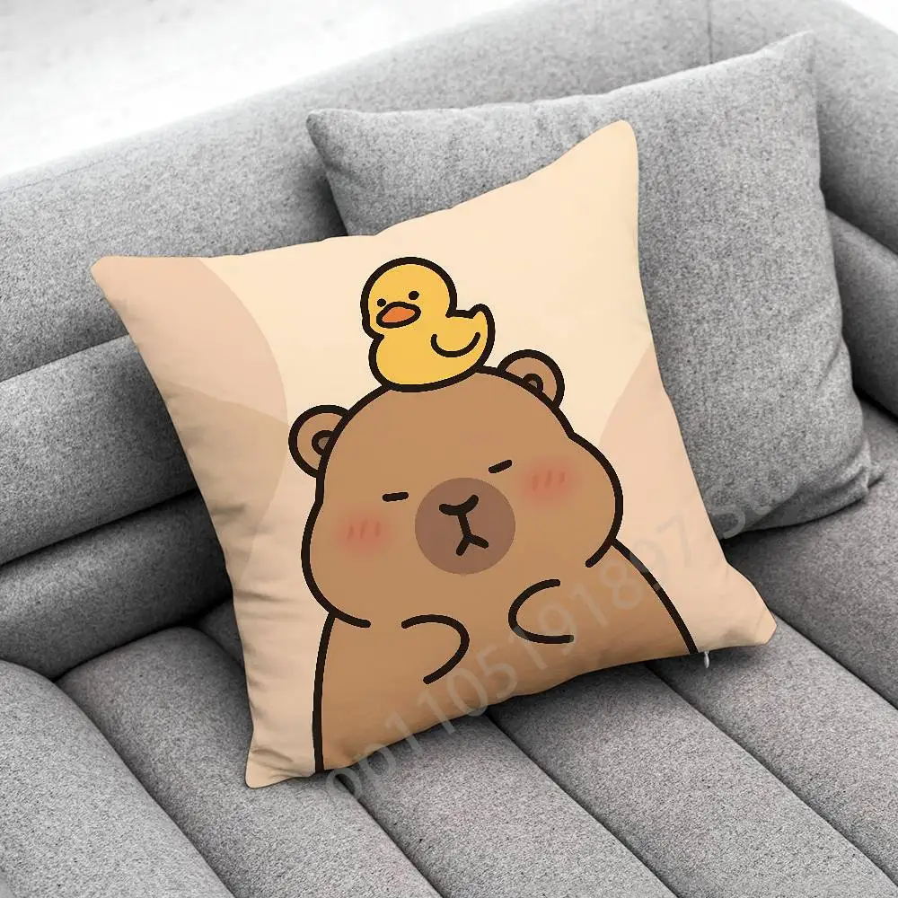Капибара мем домашнее животное кукла наволочка для 50 см 30 см 55 см 45 см 40 см квадратная наволочка для кровати
