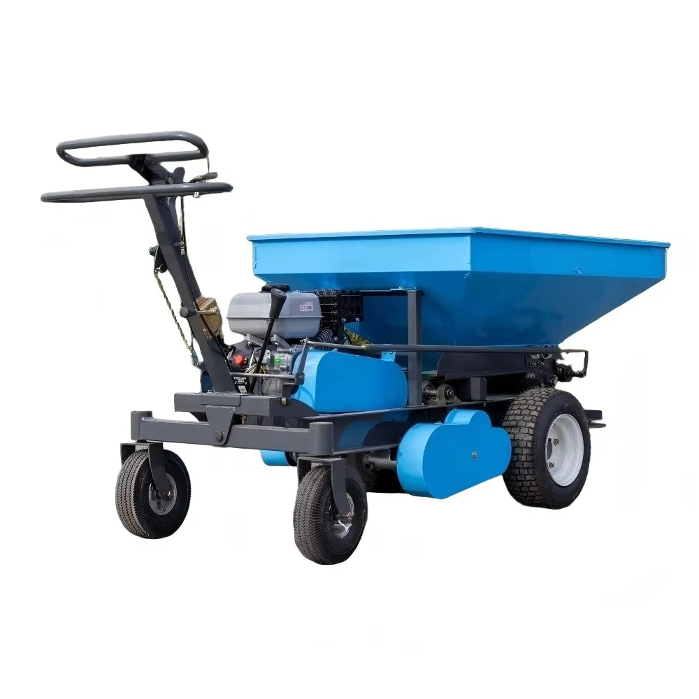 Flexible Easy Operate Self Propelled Square Hopper Fertilizer Spreader for Farm Forest Lawn Granular Fertilizer Application