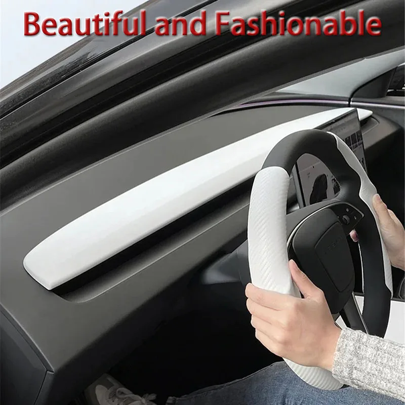 Dashboard Cover & Center Console Instrument Trim Strip Set for Tesla Model 3 Highland 2024-2025 ABS Interior Accessories