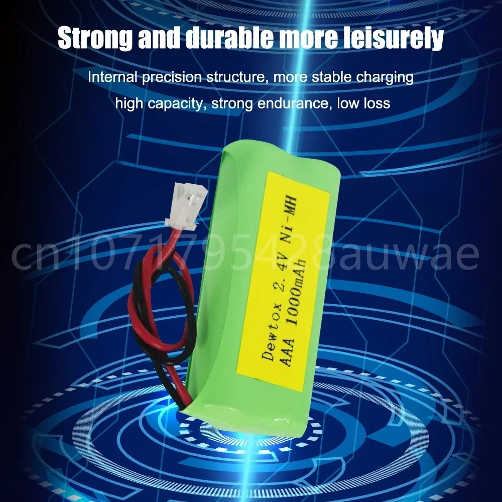 2,4 В AAA 2 * AAA 1000 мАч перезаряжаемый Ni-MH аккумулятор сотовый блок с вилками для радиоуправляемых игрушек, беспроводных телефонов
