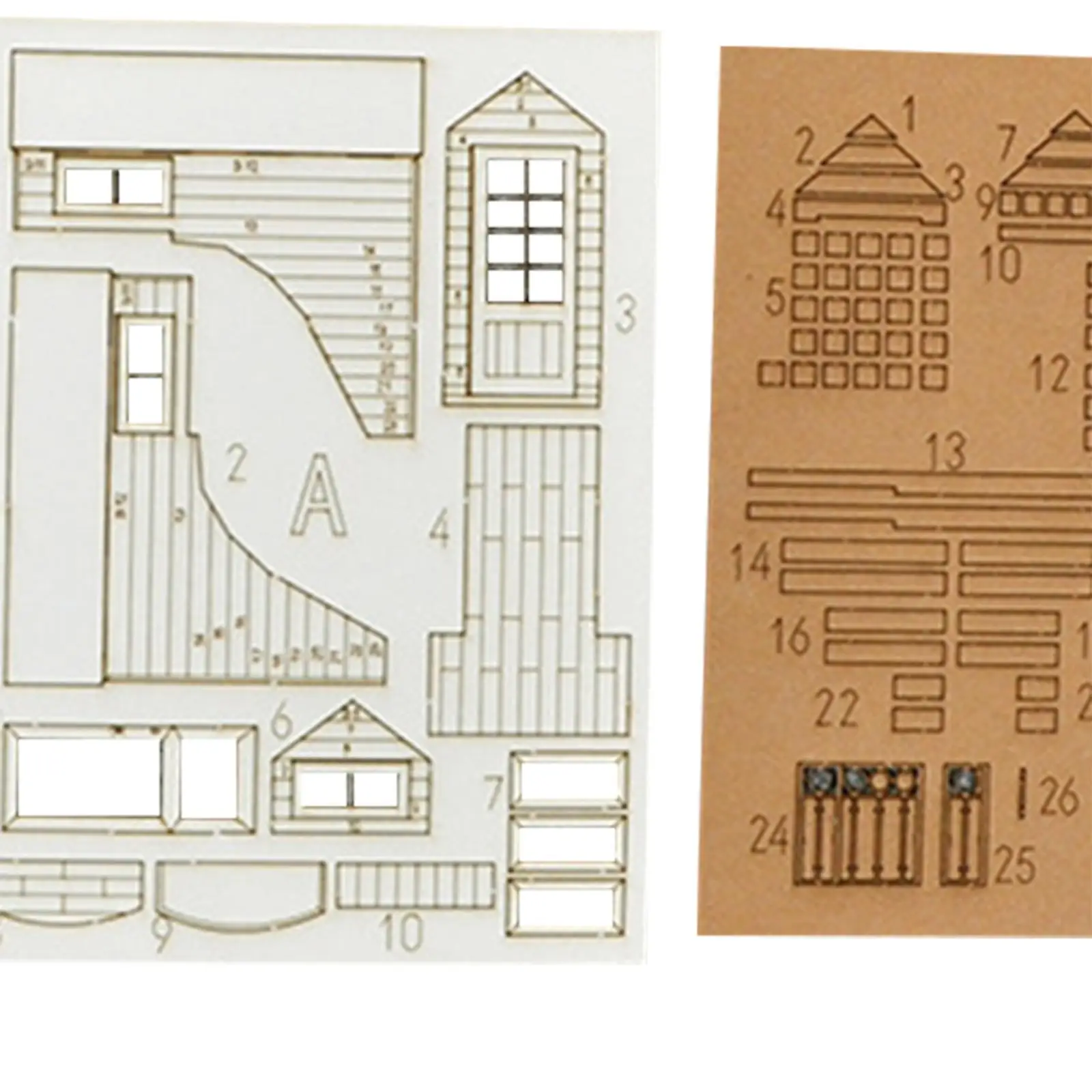 Kits de modelo de construção em escala 1:35, quebra-cabeças 3d, quebra-cabeça de madeira, cena de arquitetura para acessório, decoração de mesa de areia