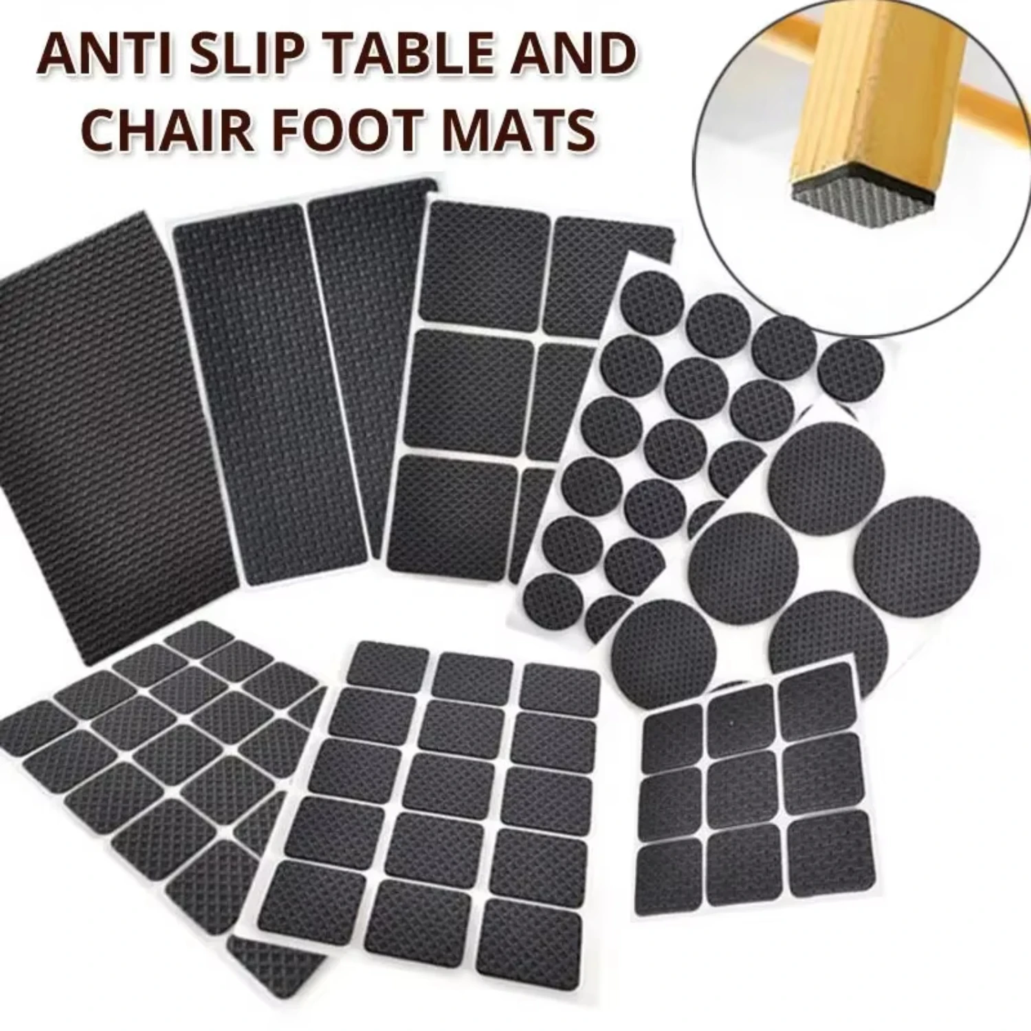 

36/48pcs Chair Foot Pad Leg Feet Protector Pad Anti-Skid Scratch DIY Resistant Feet Floor Protector Pads Rubber feet Igt legs