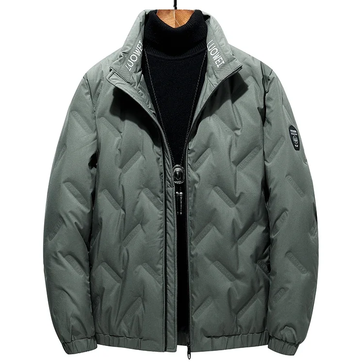 2021 casaco de inverno dos homens para baixo casaco novo outono casual gola puffer grosso 80% pato branco parka masculino jaquetas de inverno para baixo